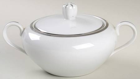 Futura White Sugar Bowl & Lid