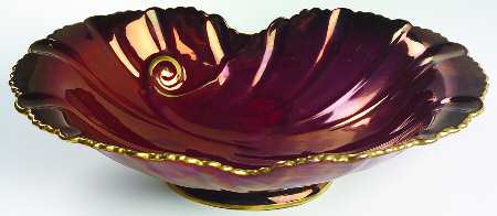 Rouge Royale 11" Oval Scalloped Bowl