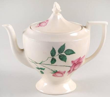 Bermuda Rose (No Trim) Teapot & Lid