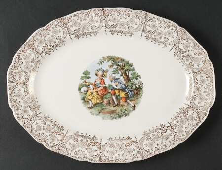Empress Chantilly 11" Oval Serving Platter
