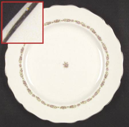 First Love (Solid Gold Trim) Dinner Plate