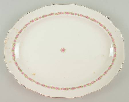 First Love (Solid Gold Trim) 13" Oval Serving Platter
