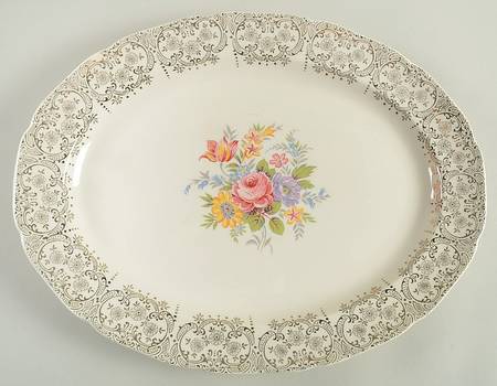 Golden Fragrance 13" Oval Serving Platter