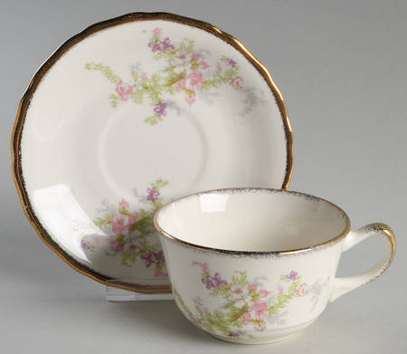 Heather Flat Cup & Saucer Set
