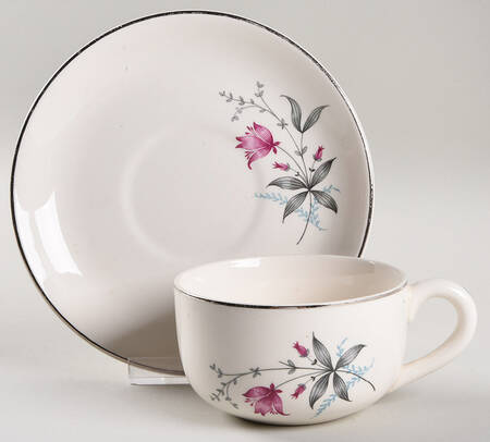 Larkspur Flat Cup & Saucer Set