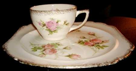 Modern Priscilla Snack Plate & Cup Set