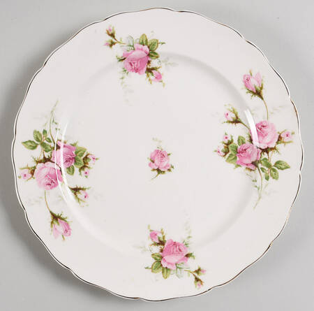 Moss Rose (Solid Gold Trim) Luncheon Plate