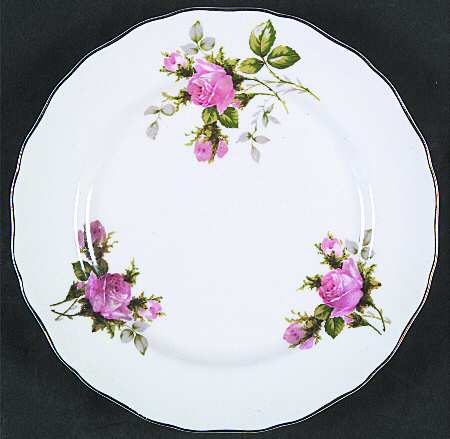 Moss Rose (Solid Gold Trim) Bread & Butter Plate