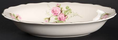 Moss Rose (Solid Gold Trim) 9" Oval Vegetable Bowl