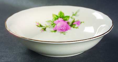 Moss Rose (Solid Gold Trim) Fruit/Dessert (Sauce) Bowl