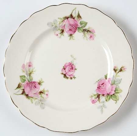 Moss Rose (Solid Gold Trim) Bread & Butter Plate