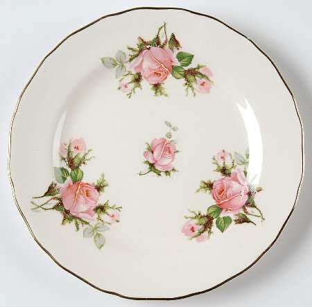 Moss Rose (Solid Gold Trim) Bread & Butter Plate