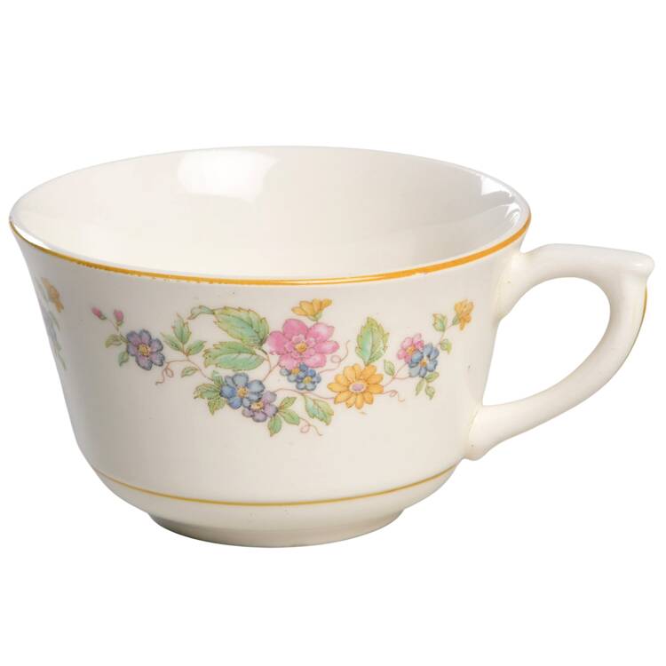 Patricia (Mustard Trim) Flat Cup