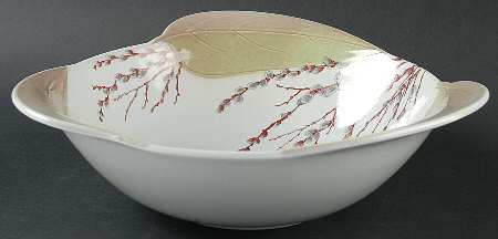 Pussy Willow 9" Round Vegetable Bowl