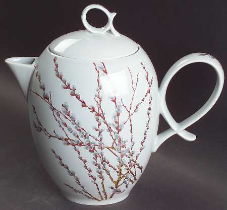 Pussy Willow Coffee Pot & Lid
