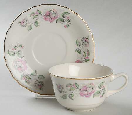 Queen's Rose Flat Cup & Saucer Set