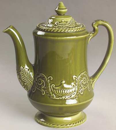 Regency Green Coffee Pot & Lid