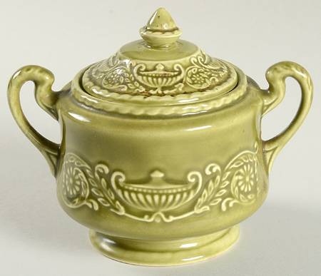 Regency Green Sugar Bowl & Lid