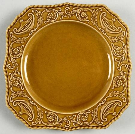 Regency Yellow Gold Square Salad Plate