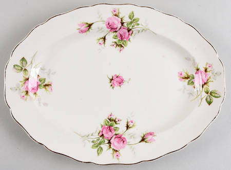Rose Bouquet 11" Oval Serving Platter