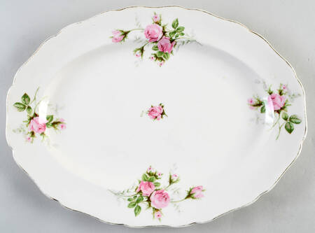Rose Bouquet 13" Oval Serving Platter