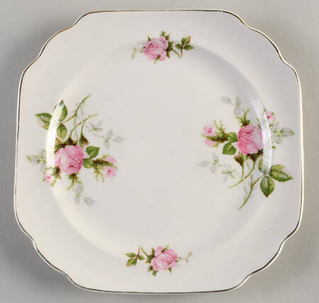 Rose Bouquet Square Salad Plate