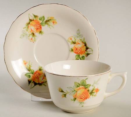Sun Valley Flat Cup & Saucer Set