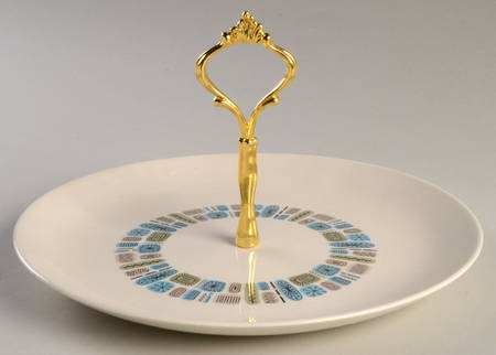 Temporama Round Serving Plate with Handle (DP)