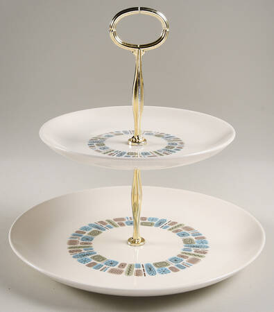 Temporama 6 5/8"-10"  2 Tiered Serving Tray (Dp, Sp) HC