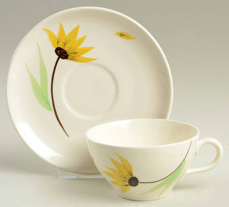 Wind Blown Flat Cup & Saucer Set
