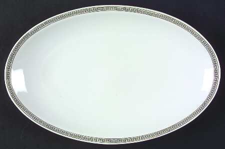 Greek Key 12" Oval Serving Platter