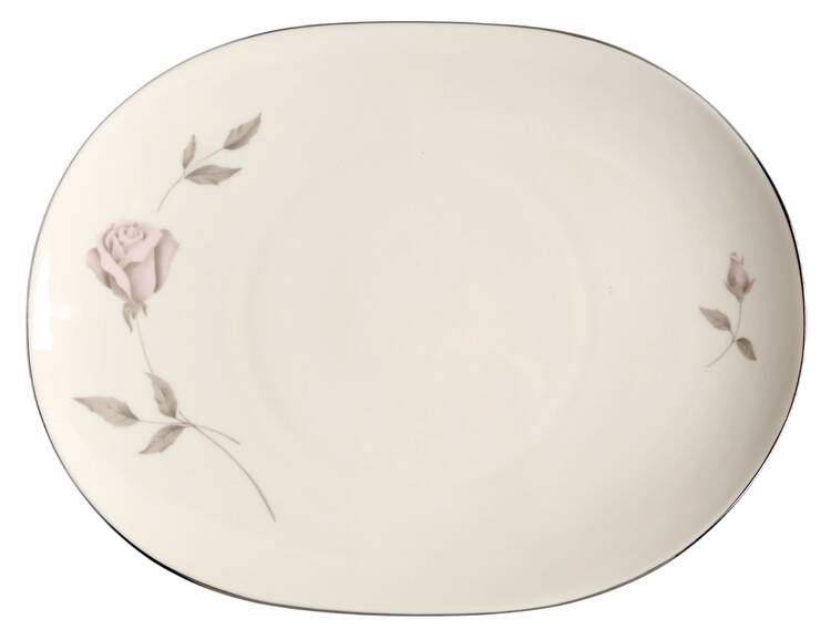 Enchanted Rose 13" Oval Serving Platter