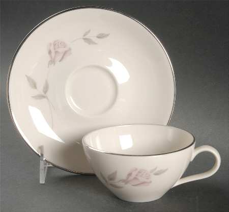 Enchanted Rose Flat Cup & Saucer Set