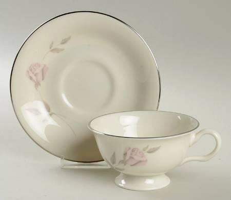 Enchanted Rose Footed Cup & Saucer Set