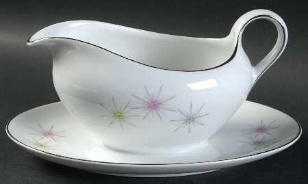 Galaxy Gravy Boat with Attached Underplate