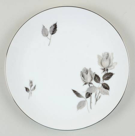 Silhouette Rose Salad Plate