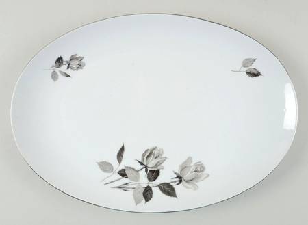 Silhouette Rose 13" Oval Serving Platter
