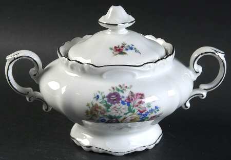Bouquet Sugar Bowl & Lid by Crown Bavaria
