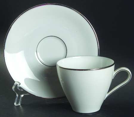 Elegance Flat Cup & Saucer Set
