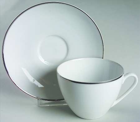 Elegance Flat Cup & Saucer Set