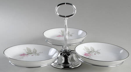 Fantasy 7" x 12" 3-Part Relish & Metal Stand (FR) HC