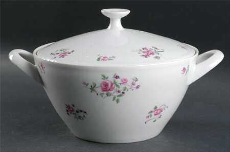 Wild Rose Round Covered Vegetable