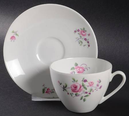 Wild Rose Flat Cup & Saucer Set