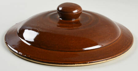 Country Fare (Ribbed Back, Unglazed Ring) Lid for 3 Quart Round Casserole