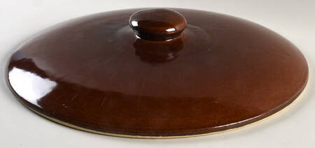 Country Fare (Ribbed Back, Unglazed Ring) Lid for 8 Quart Round Casserole