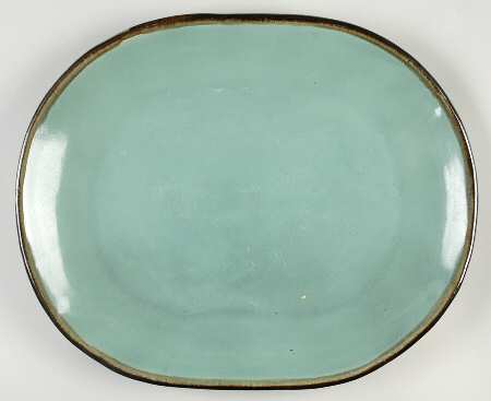 Country Fare (Ribbed Back, Unglazed Ring) 16" Oval Serving Platter