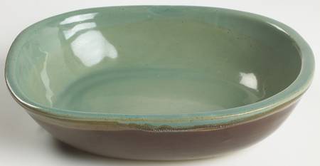 Country Fare (Ribbed Back, Unglazed Ring) 8" Oval Vegetable Bowl
