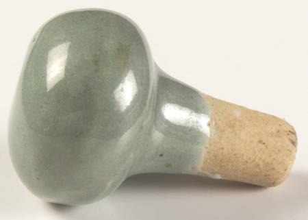 Country Fare (Ribbed Back, Unglazed Ring) Stopper for Oil Or Vinegar Cruet