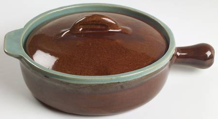 Country Fare (Ribbed Back, Unglazed Ring) 1 Qt Round Covered Casserole