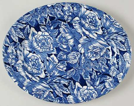 Bermuda Blue 12" Oval Serving Platter